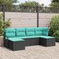 Preview: ARDEBO.de - Sofa Set 6 stk. Schwarz [Synthetisch]: Poly Rattan