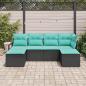 Preview: Sofa Set 6 stk. Schwarz [Synthetisch]: Poly Rattan