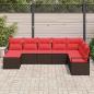 Preview: Sofa Set mit Kissen 8 pcs Braun Poly Rattan