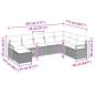Preview: Sofa Set mit Kissen 8 pcs Grau Poly Rattan