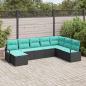 Preview: ARDEBO.de - Sofa Set 8 stk. Schwarz [Synthetisch]: Poly Rattan