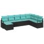 Preview: Sofa Set 8 stk. Schwarz [Synthetisch]: Poly Rattan