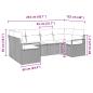 Preview: Sofa Set mit Kissen 6 pcs Braun Poly Rattan