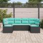 Preview: Sofa Set 6 stk. Schwarz [Synthetisch]: Poly Rattan
