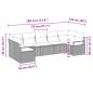 Preview: Sofa Set mit Kissen 7 pcs Grau Poly-Rattan