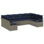 Preview: Sofa Set mit Kissen 9 pcs Grau Poly-Rattan