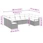 Preview: Sofa Set mit Kissen 9 pcs Grau Poly-Rattan