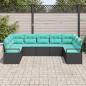 Preview: Sofa Set 9 stk. Schwarz [Synthetisch]: Poly Rattan