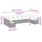 Preview: Sofa Set mit Kissen 10 pcs Grau Poly-Rattan