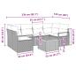 Preview: Gartensofa-set mit Kissen 7 pcs Grau Poly-Rattan