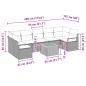 Preview: Gartensofa-set mit Kissen 8 pcs Schwarz Poly-Rattan