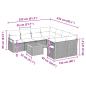Preview: Gartensofa-set mit Kissen 9 pcs Grau Poly-Rattan