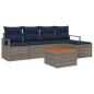 Preview: Gartensofa-set mit Kissen 6 pcs Grau Poly-Rattan