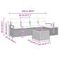 Preview: Gartensofa-set mit Kissen 6 pcs Grau Poly-Rattan