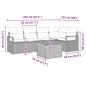 Preview: Gartensofa-set mit Kissen 6 pcs Grau Poly-Rattan