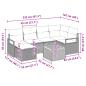 Preview: Gartensofa-set mit Kissen 7 pcs Grau Poly-Rattan