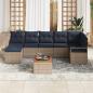 Preview: Gartensofa-set 8 Stk. Grau Poly-Rattan