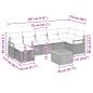 Preview: Gartensofa-set 8 Stk. Grau Poly-Rattan