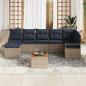 Preview: Gartensofa-set mit Kissen 9 pcs Grau Poly-Rattan