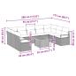 Preview: Gartensofa-set mit Kissen 10 pcs Grau Poly-Rattan