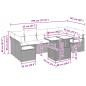 Preview: Garten-Sofa-Set mit Kissen 8 pcs Schwarz und Blau Poly-Rattan