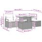 Preview: Garten-Sofa-Set mit Kissen 6 pcs Schwarz und blau