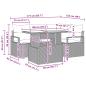 Preview: Garten-Sofa-Set mit Kissen 5 pcs Schwarz und Blau Poly-Rattan