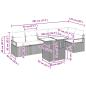 Preview: Gartensofa-set mit Kissen 7 pcs Grau und Marineblau Poly-Rattan
