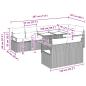 Preview: Gartensofa-set mit Speicher 9 pcs Schwarz und Blau Poly-Rattan