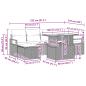 Preview: Gartensofa-set mit Speicher 7 pcs Schwarz und Blau Poly Rattan