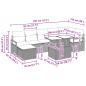 Preview: Garten-Sofa-Set mit Kissen 8 pcs Schwarz und Blau Poly-Rattan