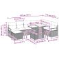 Preview: Garten-Sofa-Set mit Kissen 9 pcs Braun und Rot Poly-Rattan