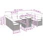 Preview: Gartensofa-set mit Speicher 10 pcs Schwarz und Blau Poly Rattan