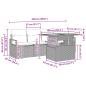 Preview: Garten-Sofa-Set mit Kissen 5 pcs Schwarz und blau