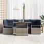 Preview: Garten-Sofa-Set mit Kissen 7 pcs Grau und Marineblau