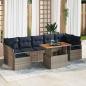 Preview: ARDEBO.de - Gartensofa-set 8 stk. 7-Sitzanzahl Grau und Marineblau