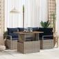 Preview: ARDEBO.de - Gartensofa-set 5 stk. 4-Sitzanzahl Grau und Marineblau
