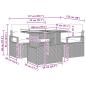 Preview: Gartensofa-set 5 stk. 4-Sitzanzahl Grau und Marineblau