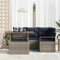 Preview: Gartensofa-set 5 stk. 4-Sitzanzahl Grau und Marineblau