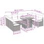Preview: Gartensofa-set 10 stk. 9-Sitzanzahl Grau und Marineblau