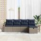 Preview: Sofa Set 5 stk. 5-Sitzanzahl Grau und Marineblau Poly-Rattan
