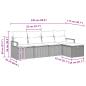 Preview: Sofa Set 5 stk. 5-Sitzanzahl Grau und Marineblau Poly-Rattan