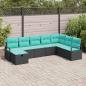 Preview: ARDEBO.de - Sofa Set 8 Stk. Schwarz Poly-Rattan