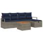 Preview: Gartensofa-set 6 Stk. Grau Poly-Rattan