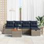 Preview: Gartensofa-set 6 Stk. Grau Poly-Rattan