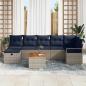 Preview: Gartensofa-set mit Kissen mit Speicher 8 pcs Grau Poly-Rattan