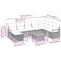 Preview: Gartensofa-set mit Kissen mit Speicher 9 pcs Grau Poly-Rattan