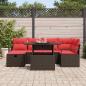 Preview: Gartensofa-set 7 Stk. Poly-Rattan