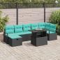 Preview: ARDEBO.de - Gartensofa-set 8 stk. Poly-Rattan