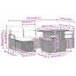 Preview: Gartensofa-set 7 Stk. Grau Poly-Rattan